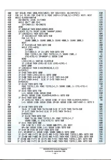 Magazine page: more of the GW-BASIC program listing.