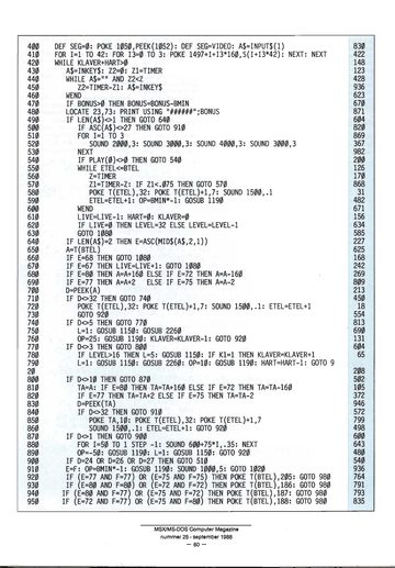Magazine page: more of the GW-BASIC program listing.