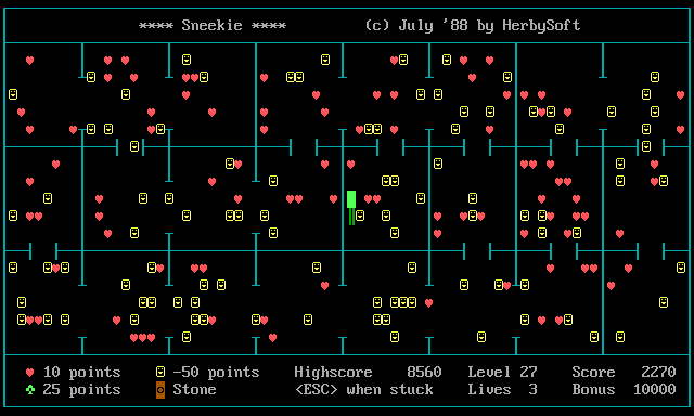 Autoplay gameplay slipping through the room-grid door gaps.